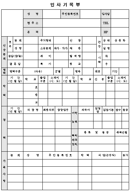 인사기록부
