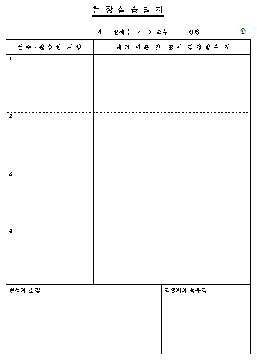 현장실습일지