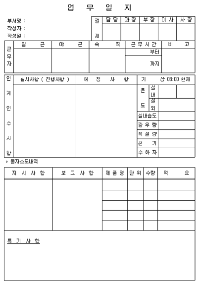 업무일지